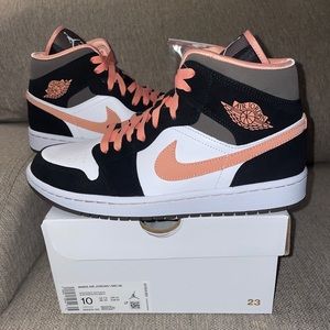 jordan 1 mid peach mocha womens